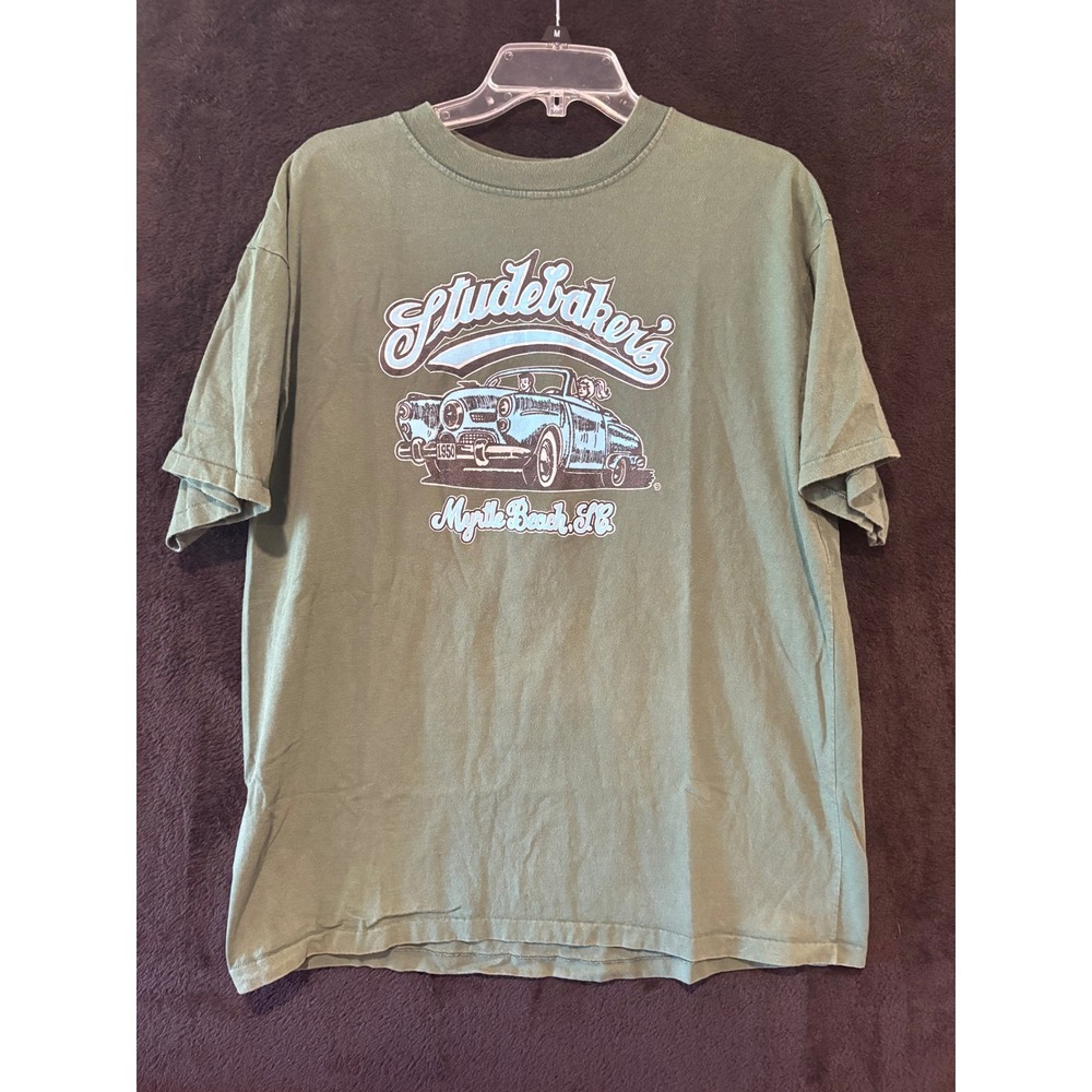 Studebakers T-Shirt Mens XL Olive Green Myrtle Beach SC Tourist Graphic XL